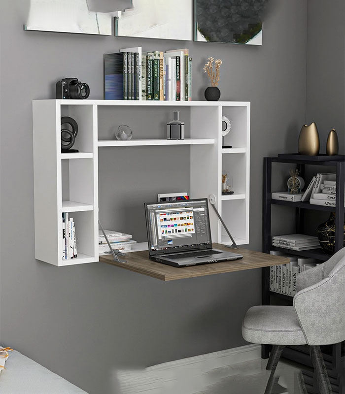 Bureau Mural Pliable Économiseur D’espace