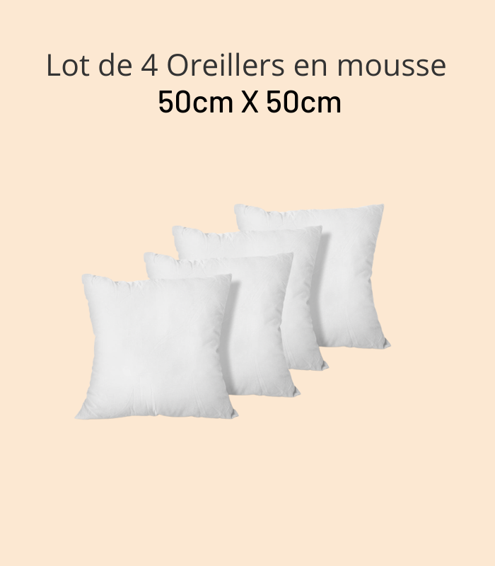 Oreillers En Mousse | 50x50cm