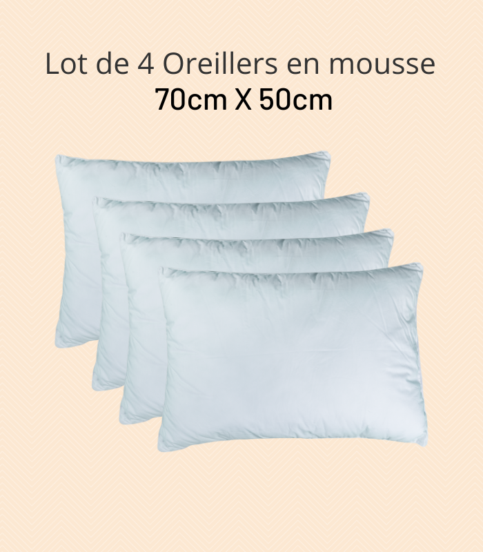 Oreillers En Mousse | 70x50cm